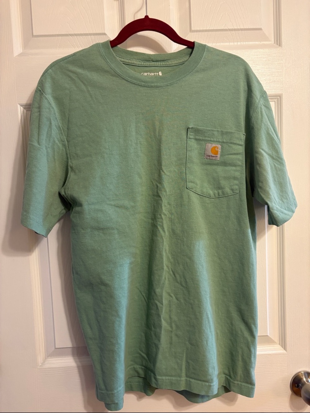Carhartt Men’s Short Sleeve Pocket Tee — Mint Green